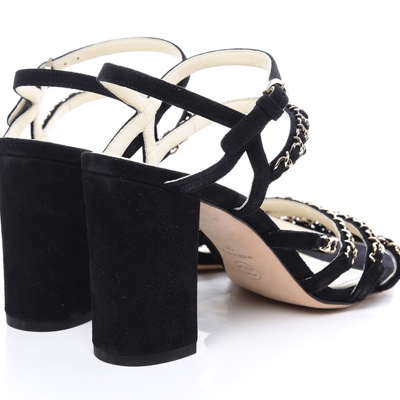 Chanel Suede Strappy Heels - Picture 2 of 7